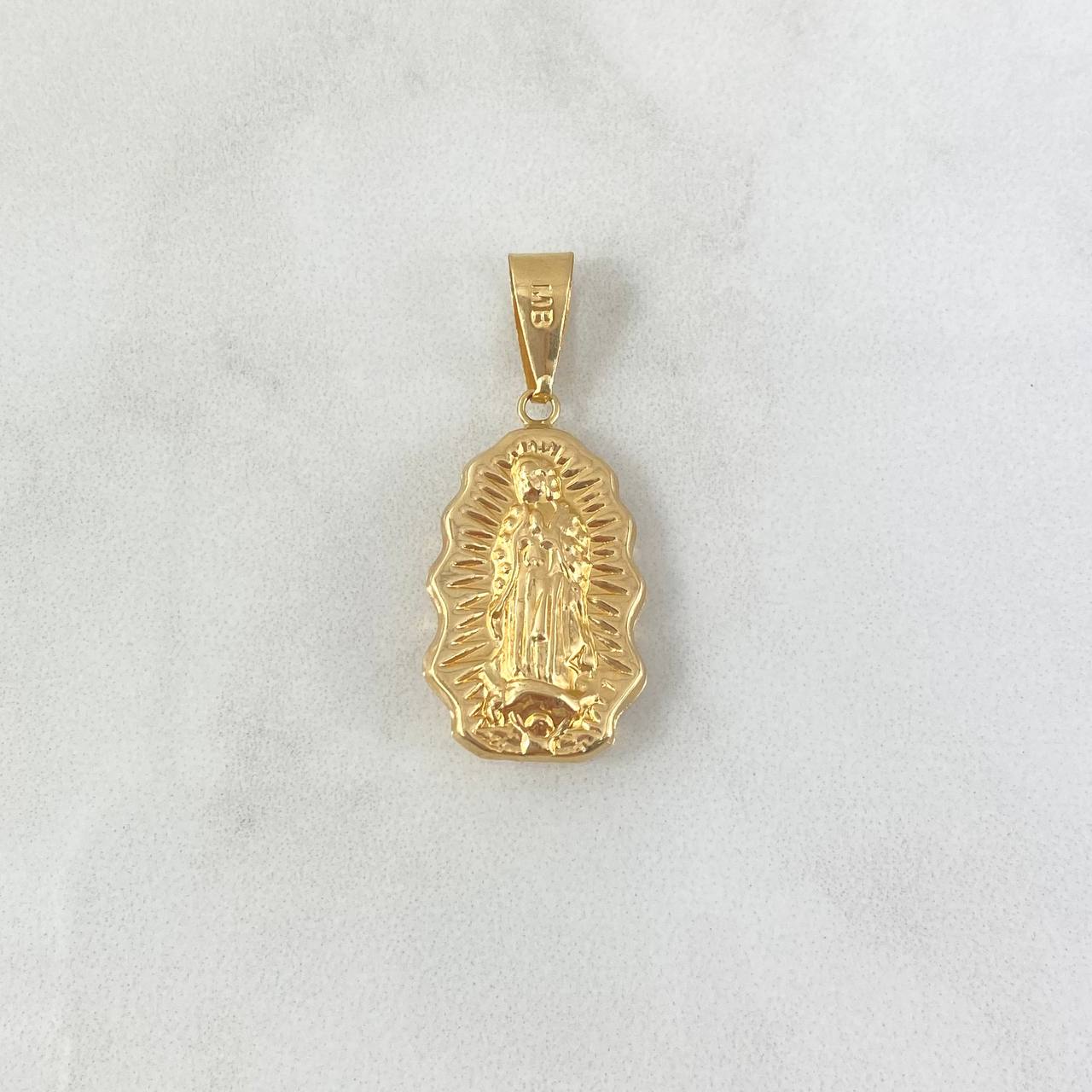 Dije Virgen de Guadalupe Silueta 1.6gr / 3.4cm / Troquelada Oro Amarillo ©