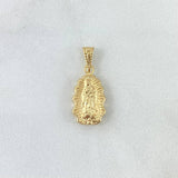Dije Virgen de Guadalupe Silueta 0.65gr / 2.2cm / Troquelada Oro Amarillo ©