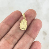 Dije Virgen de Guadalupe Silueta 0.65gr / 2.2cm / Troquelada Oro Amarillo ©