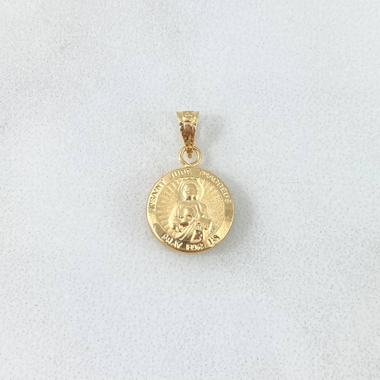 Dije San Judas Tadeo 0.6gr / 1.6cm / Troquelado Oro Amarillo ©