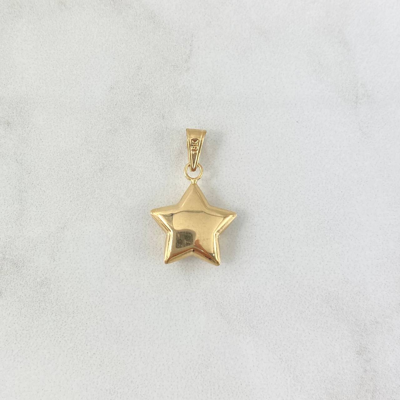 Dije Estrella 0.65gr / 2cm / Troquelada Oro Amarillo ©