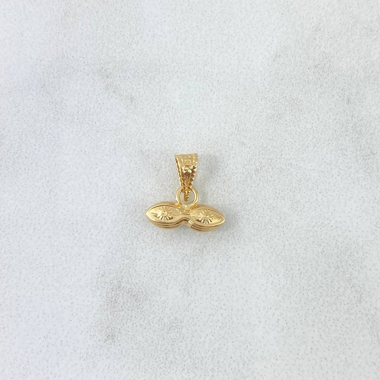 Dije Ojos de Santa Lucía 0.25gr / 7mm Troquelado Oro Amarillo