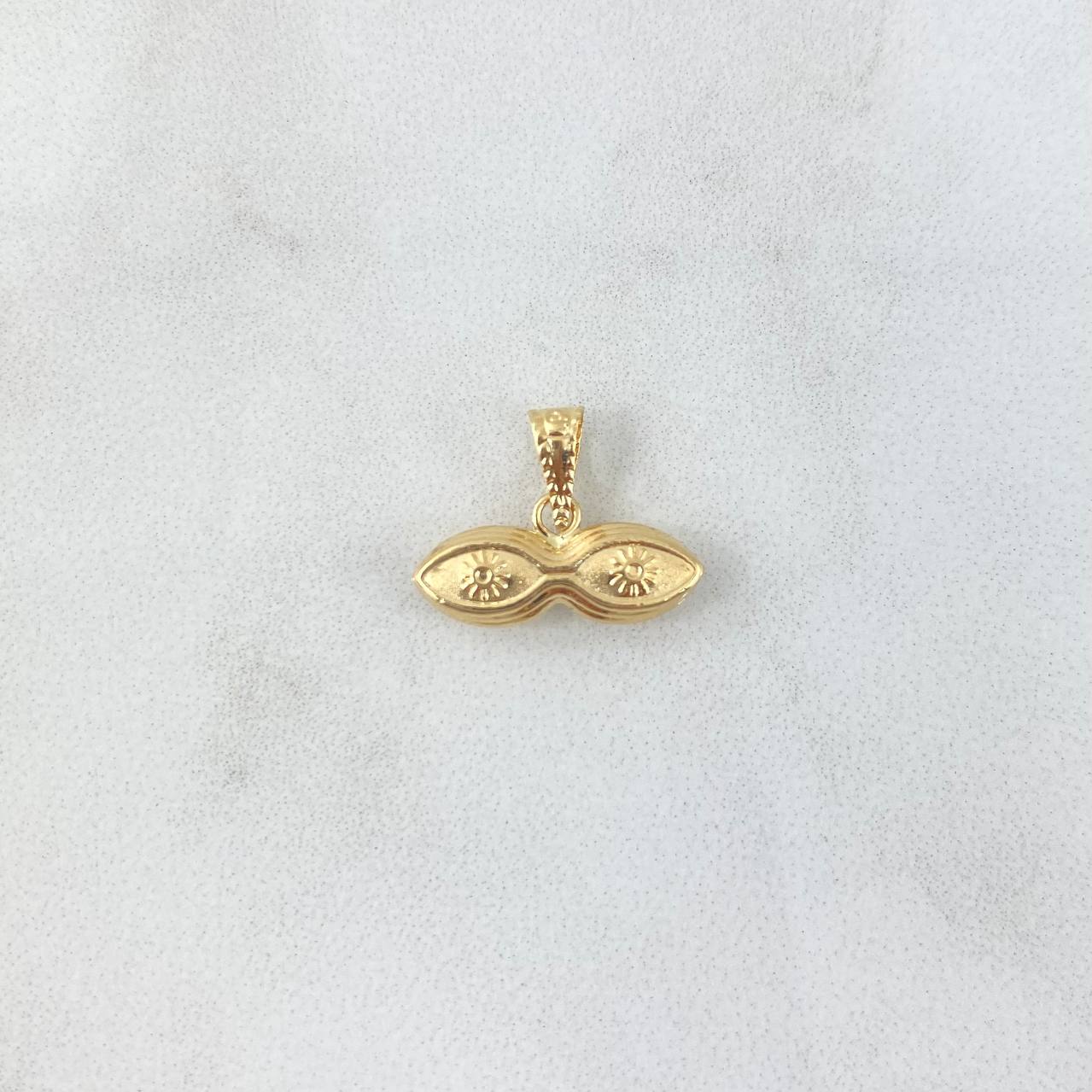 Dije Ojos De Santa Lucia 0.5gr / 1.3cm / Oro Amarillo 18K *