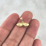 Dije Ojos De Santa Lucia 0.5gr / 1.3cm / Oro Amarillo 18K *