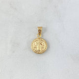 Dije San Benito 0.6gr / 1.8cm / Troquelado Oro Amarillo ©