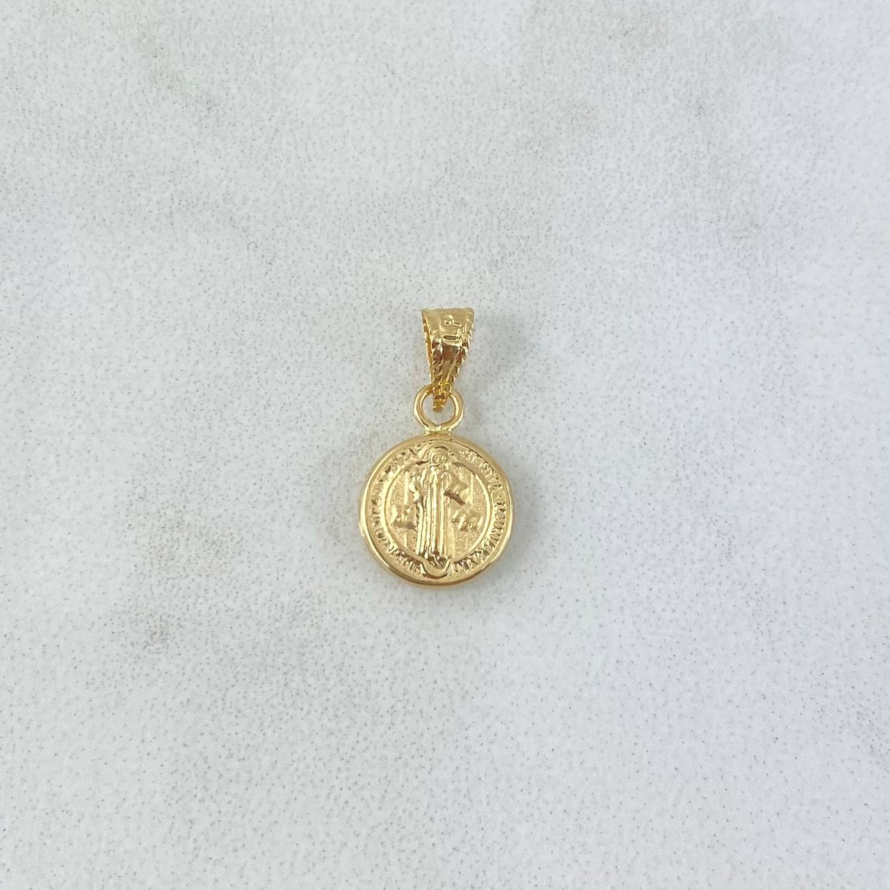 Dije San Benito 0.4gr / 1.5cm / Troquelado Oro Amarillo ©