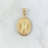 Dije Virgen de Guadalupe 3.35gr / 4cm / Troquelada Oro Amarillo