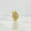 Dije Virgen Milagrosa 0.75gr / 2.3cm / Troquelada Cargador Bordeado Oro Amarillo