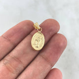Dije Virgen María Auxiliadora 0.75gr / 2.3cm / Troquelada Oro Amarillo