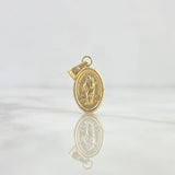 Dije Virgen María Auxiliadora 0.75gr / 2.3cm / Troquelada Oro Amarillo