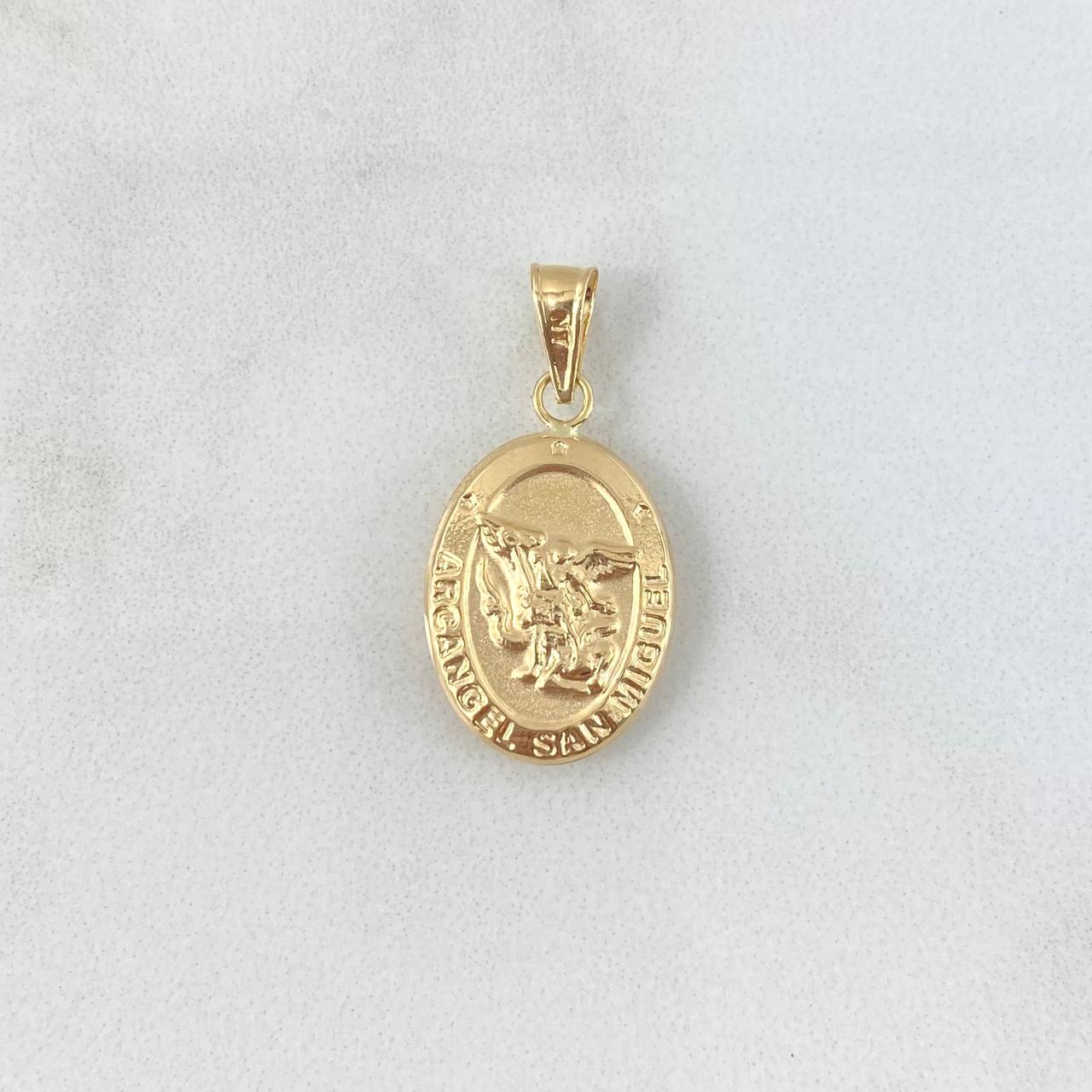 Dije San Miguel Arcángel 1.2gr / 2.6cm / Troquelado Oro Amarillo
