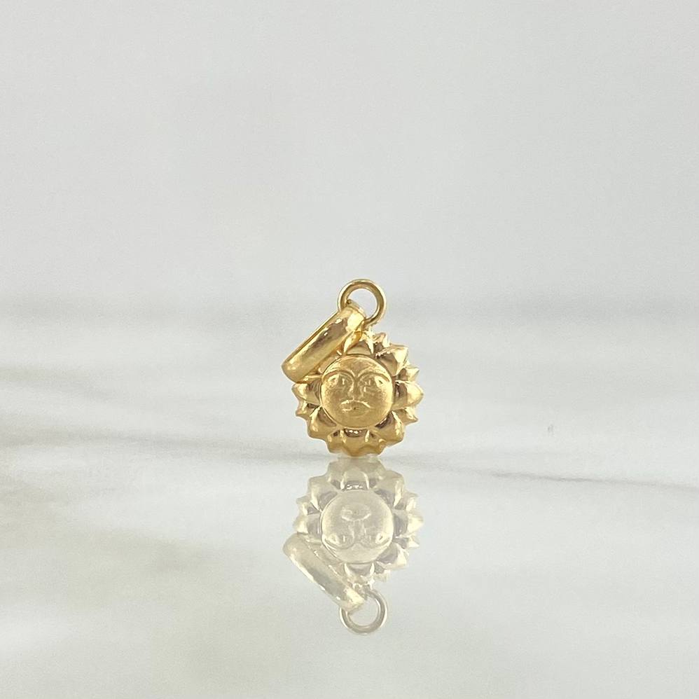 Dije Sol 0.3gr / 1.4cm / Troquelado Oro Amarillo