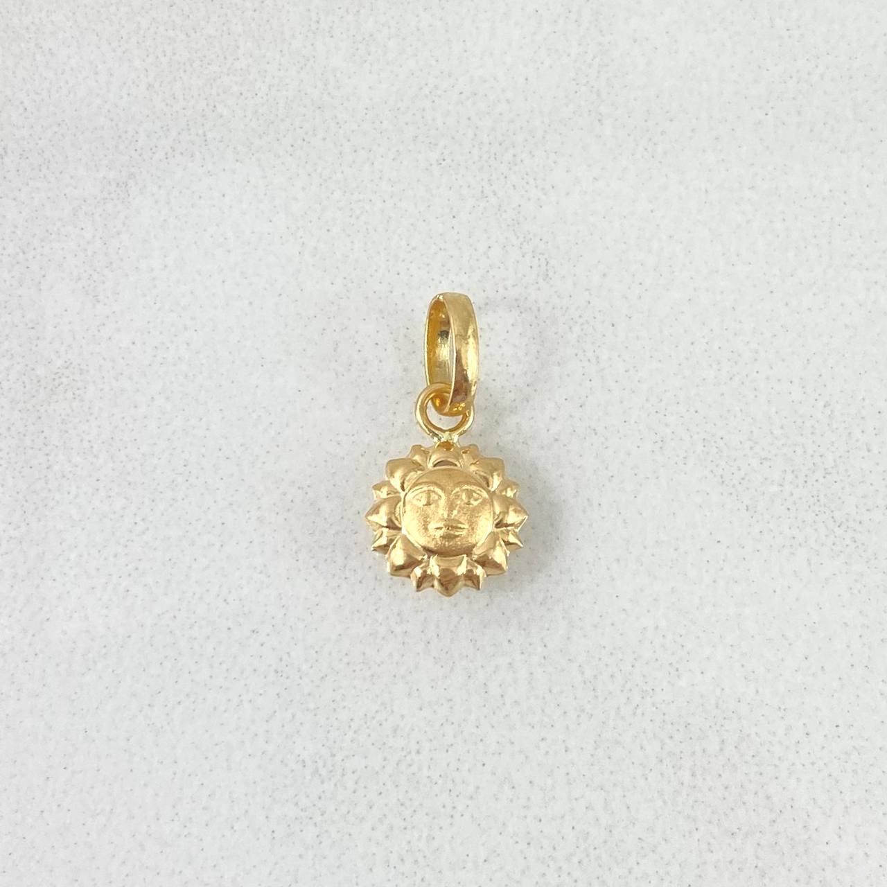 Dije Sol 0.3gr / 1.4cm / Troquelado Oro Amarillo