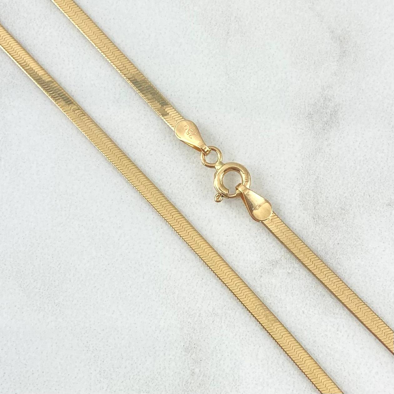 Cadena Espejo 4.3gr / 45cm / 2mm Oro Amarillo +3