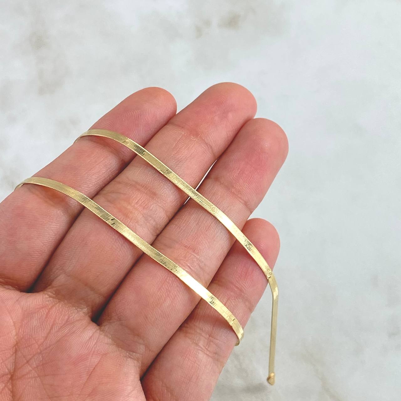 Cadena Espejo 4.3gr / 45cm / 2mm Oro Amarillo +3