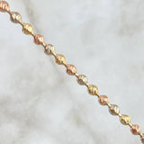 Pulso Militar 6.4gr / 18.5cm / 3mm Bolas Diamantadas Tres Oros