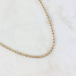 Cadena Militar 18.1gr / 55cm / 3mm Bolas Diamantadas Tres Oros