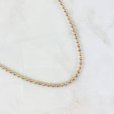 Cadena Militar 18.1gr / 55cm / 3mm Bolas Diamantadas Tres Oros