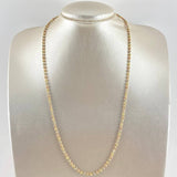 Cadena Militar 18.1gr / 55cm / 3mm Bolas Diamantadas Tres Oros