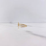 Anillo Avion 1.35gr / T6 / Circones Blancos Oro Amarillo &