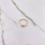 Anillo Avion 1.35gr / T6 / Circones Blancos Oro Amarillo &