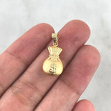 Dije Bolsa Dinero 0.5gr / 1.8cm / Oro 18K *