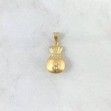 Dije Bolsa Dinero 0.5gr / 1.8cm / Oro 18K *