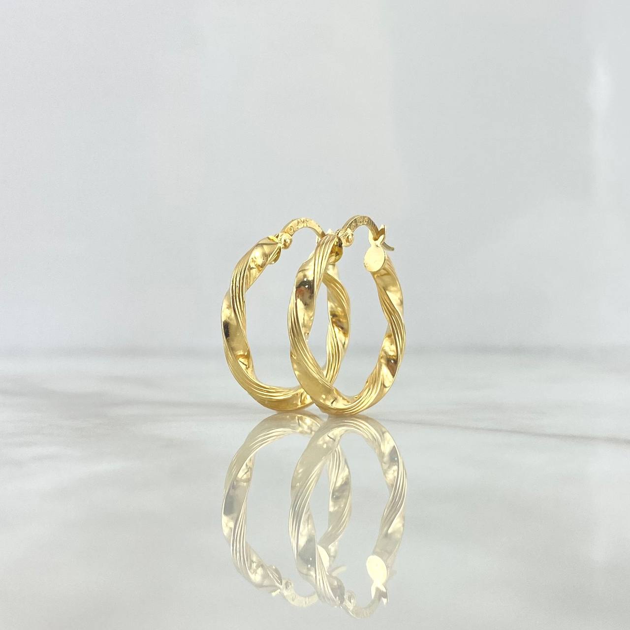 Candongas Mai 2.35gr / 2.5cm / Semi Entorchadas Oro Amarillo