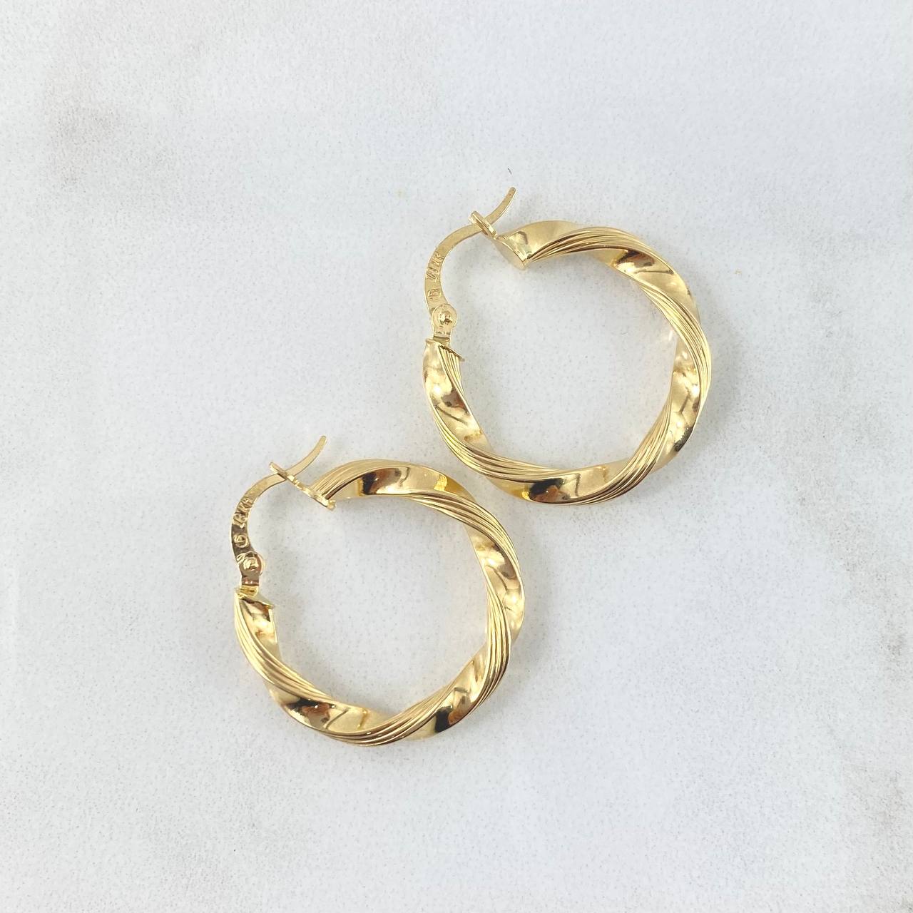Candongas Mai 2.35gr / 2.5cm / Semi Entorchadas Oro Amarillo
