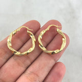 Candongas Mai 2.35gr / 2.5cm / Semi Entorchadas Oro Amarillo