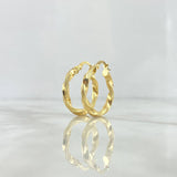 Candongas Mai 2.35gr / 2.5cm / Semi Entorchadas Oro Amarillo