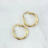 Candongas Mai 1.6gr / 2.1cm / Rayadas Oro Amarillo