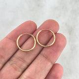 Candongas Aro Liso 0.6gr / 1.5cm / Oro Amarillo 18K