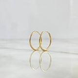 Candongas Aro Liso 0.6gr / 1.5cm / Oro Amarillo 18K