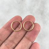 Candongas Aro 0.55gr / 1.4cm / Liso Oro Amarillo 18K
