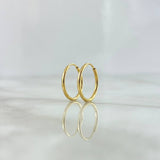 Candongas Aro Liso 0.5gr / 1.3cm / Oro Amarillo 18K *