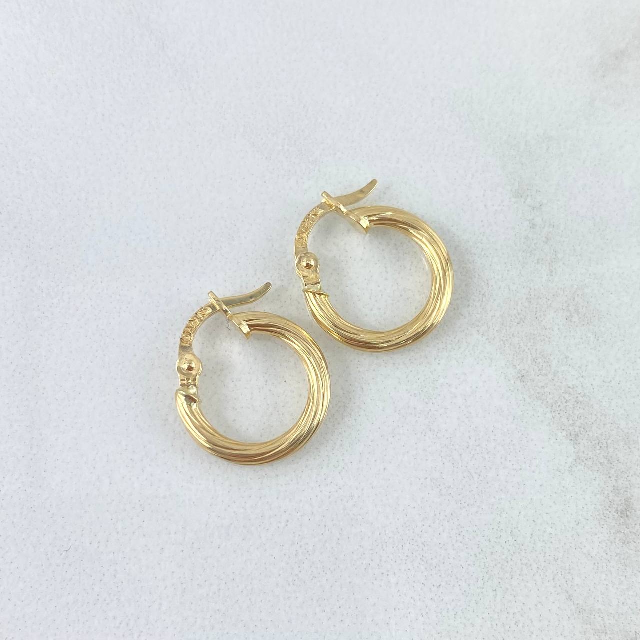 Candongas Lore 1.05gr / 1.5cm / Oro Amarillo 18K *