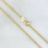 Cadena Lazo 0.9gr / 50cm / 1.2mm Oro Amarillo +3