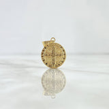 Dije San Benito 1gr / 2.3cm / Troquelado - Cargador Bordeado Oro Amarillo