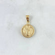Dije San Benito 0.9gr / 2.2cm / Troquelado - Cargador Liso Oro Amarillo