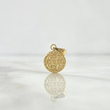 Dije San Benito 0.4gr / 1.3cm / Cargador Liso Oro Amarillo 18K ©