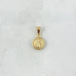 Dije San Benito 0.55gr / 1.8cm / Troquelado - Cargador Bordeado Oro Amarillo