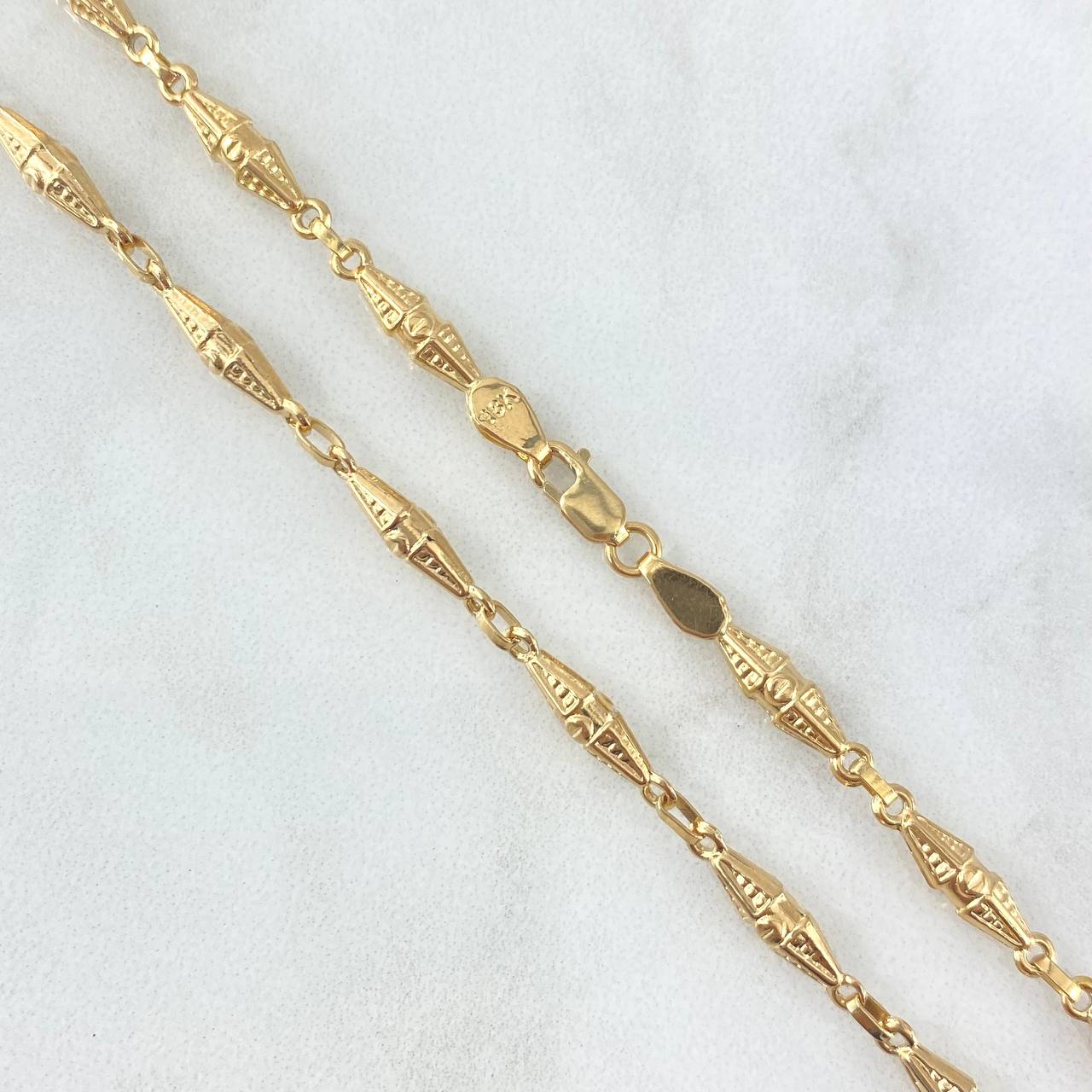 Cadena Rustica Dubai 10gr / 60cm / 3.5mm Oro Amarillo