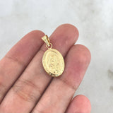 Dije Virgen Rosa Mística 0.9gr / 2.5cm / Troquelada Oro Amarillo