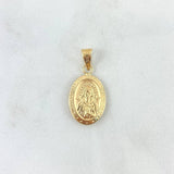 Dije Virgen Rosa Mística 0.9gr / 2.5cm / Troquelada Oro Amarillo