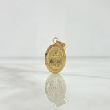 Dije Virgen Rosa Mística 0.9gr / 2.5cm / Troquelada Oro Amarillo