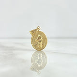 Dije Virgen María Auxiliadora 0.75gr / 2.1cm / Cargador Bordeado Oro Amarillo