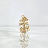 Dije Cruz de Caravaca 2.2gr / 2.6cm / Texturizada Oro Amarillo
