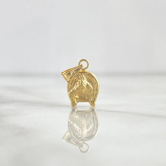 Dije Herradura Caballo 0.5gr / 1.7cm / Troqueleado Oro Amarillo 18K ©