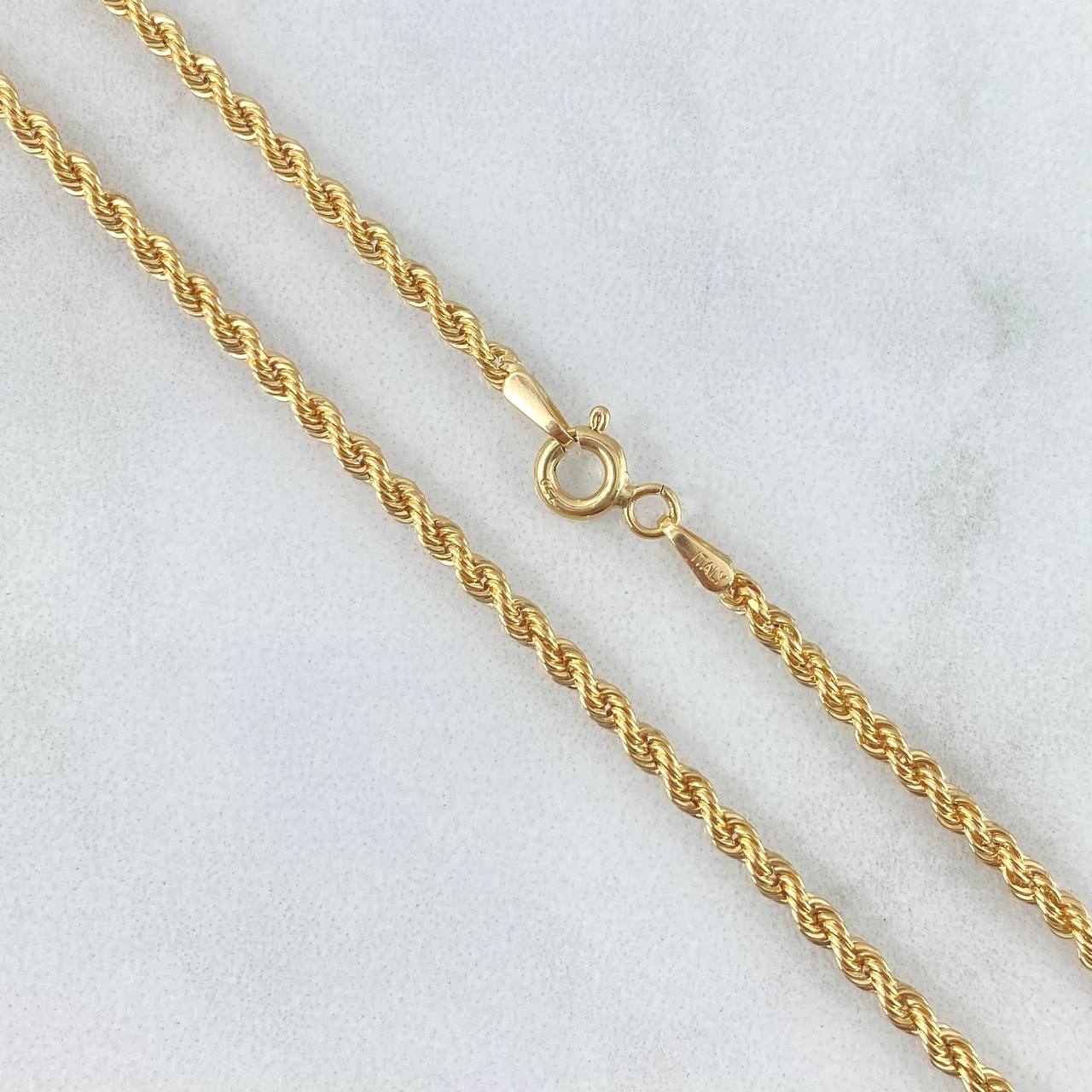 Cadena Lazo 2.7gr / 45cm / Oro Amarillo +3